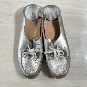 OluKai Flats Shoes Boat Shoes Silver Women's 9